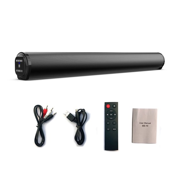 Methold Volumen del altavoz inalámbrico Control remoto ajustable Barra de sonido compatible con Bluetooth Operación del botón del teléfono móvil 4 Sistemas de cine en casa
