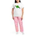 thumbnail image 4 of CafePress - 13Th Shamrock Women's Light Pajamas - Women's Short Sleeve Print T-Shirt and Pants Light Cotton Pajama Set, 4 of 7