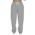 thumbnail image 2 of Edvintorg Women's Casual Baggy Fleece Sweatpants High Waisted Joggers Pants Streetwear Hip Hop Oversized Pants Trousers Women On Clearance, 2 of 5