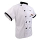 thumbnail image 1 of Camisetas Cortas Plumas Unisexo Uniformes de Cocinero de Negro/ 5 Tamaños - 2XL Yinane Chaqueta de cocinero, 1 of 8