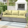 thumbnail image 6 of Snubbull 8-Piece Patio Furniture Cushions, Replacement Outdoor Cushions for 3-Seat Sectional Sofa, Waterproof & Zipped, 25.6"*23.6"*11", Light Yellow​, 6 of 8