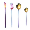 thumbnail image 1 of Granjero Gordo Juego de cubiertos de acero inoxidable de 16 piezas, juego de cuchillos, cucharas y tenedores, adecuado para el hogar, la cocina y el restaurante, multicolor, 1 of 5