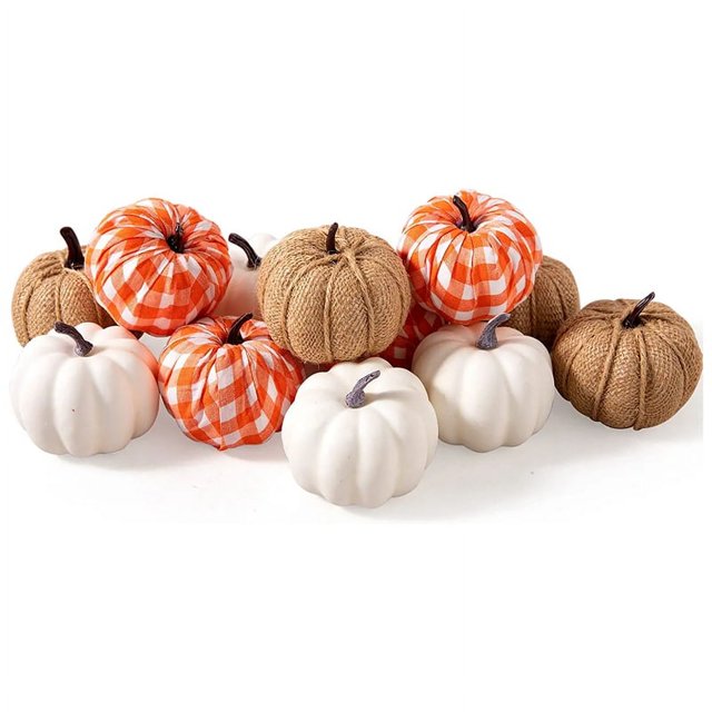 12 Unids Surtido de Calabazas Falsas Calabazas de Cosecha de Granja Artificial para OtoñO Boda AccióN de Gracias DecoracióN de Halloween A