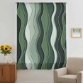 thumbnail image 3 of Green Ombre Sheer Curtains 54 Inches Long, Abstract Art Moire Ocean Waves Light Filering Curtains, Breathable Simi Curtain Privacy Drapes for Kitchen Bathroom Lightweight Small Window Treatment, 3 of 9