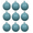 BLUE, variant on Charmed Clear Plastic All Occasion Ball Ornaments, 12 Count (1.97")