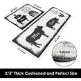 thumbnail image 5 of Farmhouse Anti-Fatigue Kitchen Rug Set of 2 Grey Black Bull Pig Chicken Vintage Cushioned Kitchen Floor Standing Mat Waterproof Non-Slip Kitchen Mat and Rugs PVC Ergonomic Comfort Foam Rug, 5 of 6
