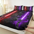 thumbnail image 3 of Castle Fairy Gamepads Lightsaber 4 Pieces Queen Sheet Sets for Kids Children Teens,Video Game Ultra Soft Flat Sheet,Galaxy Universe Queen Fitted Sheet,Microfiber Bedroom Decor, 3 of 7