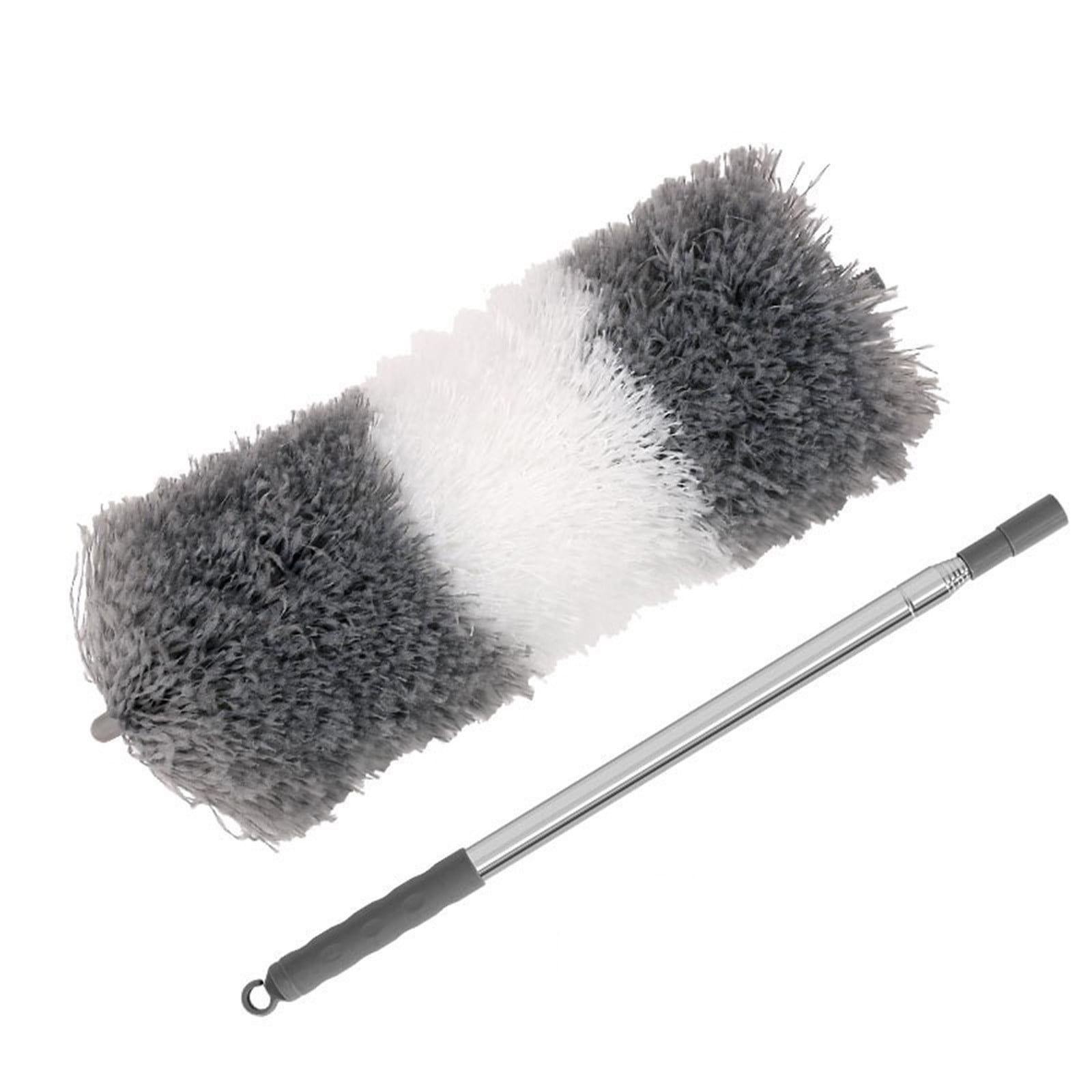 PRINxy Sofa,Bed Bottom Spindrift Brush,Household Cleaning,Retractable  Spindrift Collector,Chicken Feather Duster Cleaning Supplies Gray 