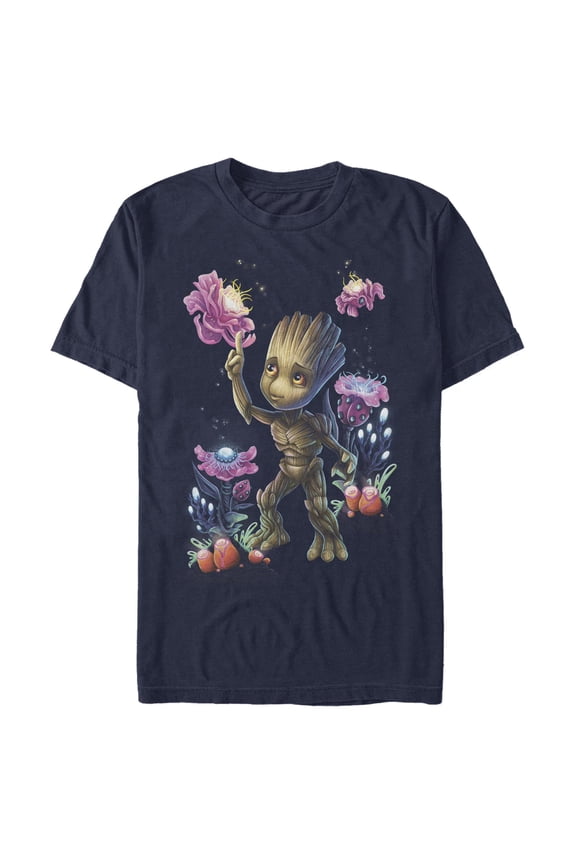 Men's Marvel Groot Artistic Plants Graphic T-Shirt