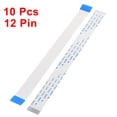 thumbnail image 2 of A Type 10Pcs 1.0mm Pitch 12 Pin AWM 20624 80C 60V VW-1 Flexible Flat Cable FFC 150mm, 2 of 6