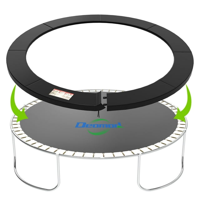 Deomod Trampoline Pad, 10FT 12FT 14FT Trampoline Replacement Safety Pad, Universal Trampoline Pads, Spring Cover, Waterproof, Tear Resistant, Round Arch Trampoline Parts for K