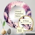 thumbnail image 4 of DESIGN ART Designart 'Winter Beauty Landscape In Pink Magenta And Blue III' Printed Landscape Forest Wall Mirror 20in.x30in., 4 of 5