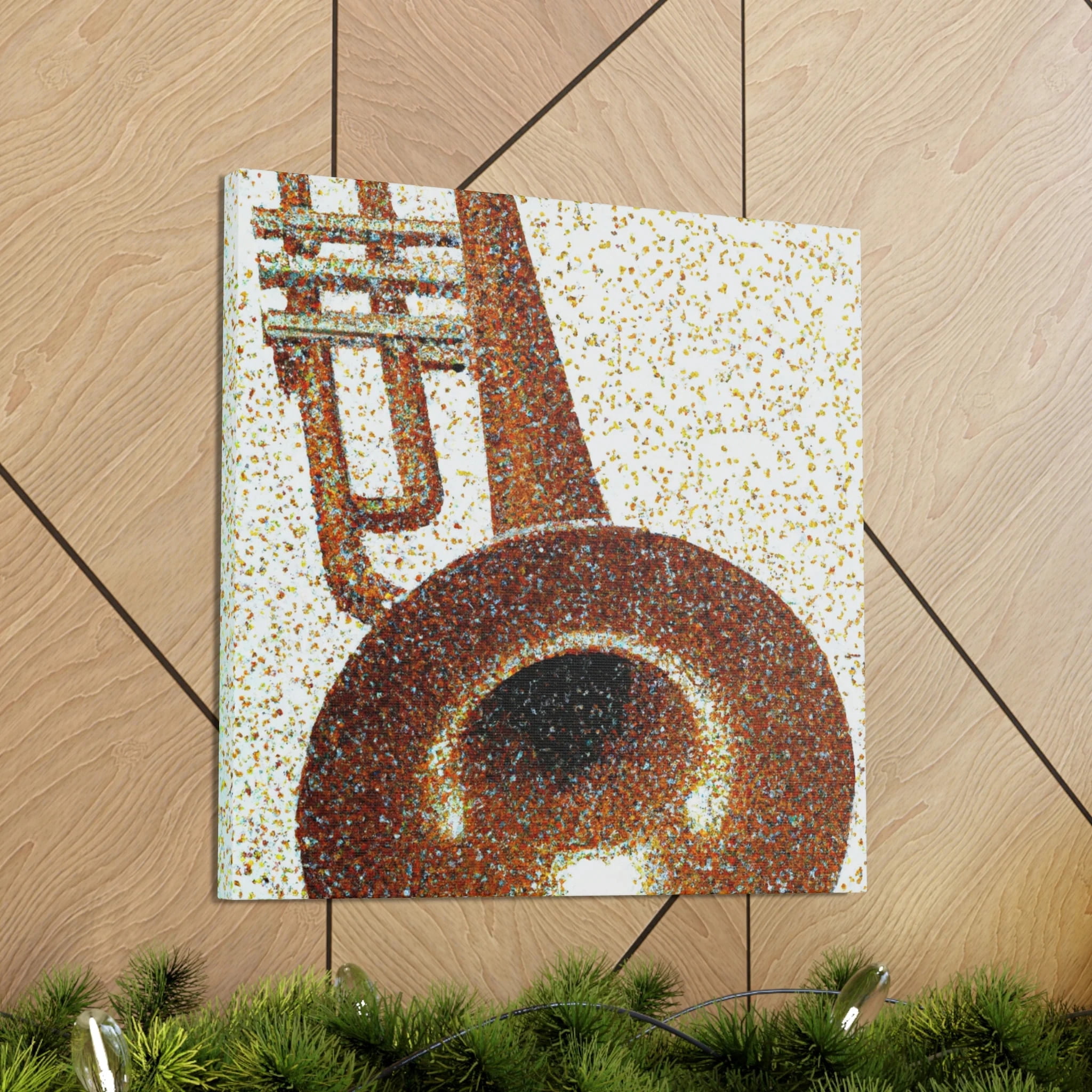 Trombone in Pointillism - Canvas