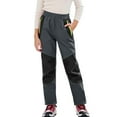 thumbnail image 3 of Gelikeya Kids Snow Pants Girls Boys Waterproof Ski Pants Youth Winter Warm Lined Hiking Trousers Softshell Snowpants, Grey & 6-7 Years, 3 of 6
