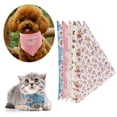 thumbnail image 4 of Floral Print Pet Bandana Scarf – Washable Cotton Dog Neckerchief Bib for Small to Medium Dogs and Cats,Flower Pattern Pet Accessory, 4 of 6