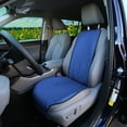 thumbnail image 2 of FH Group Universal Fit Faux Leather Seat Cushion Cover Pad Protectors Front - Blue 2Pc, 2 of 6