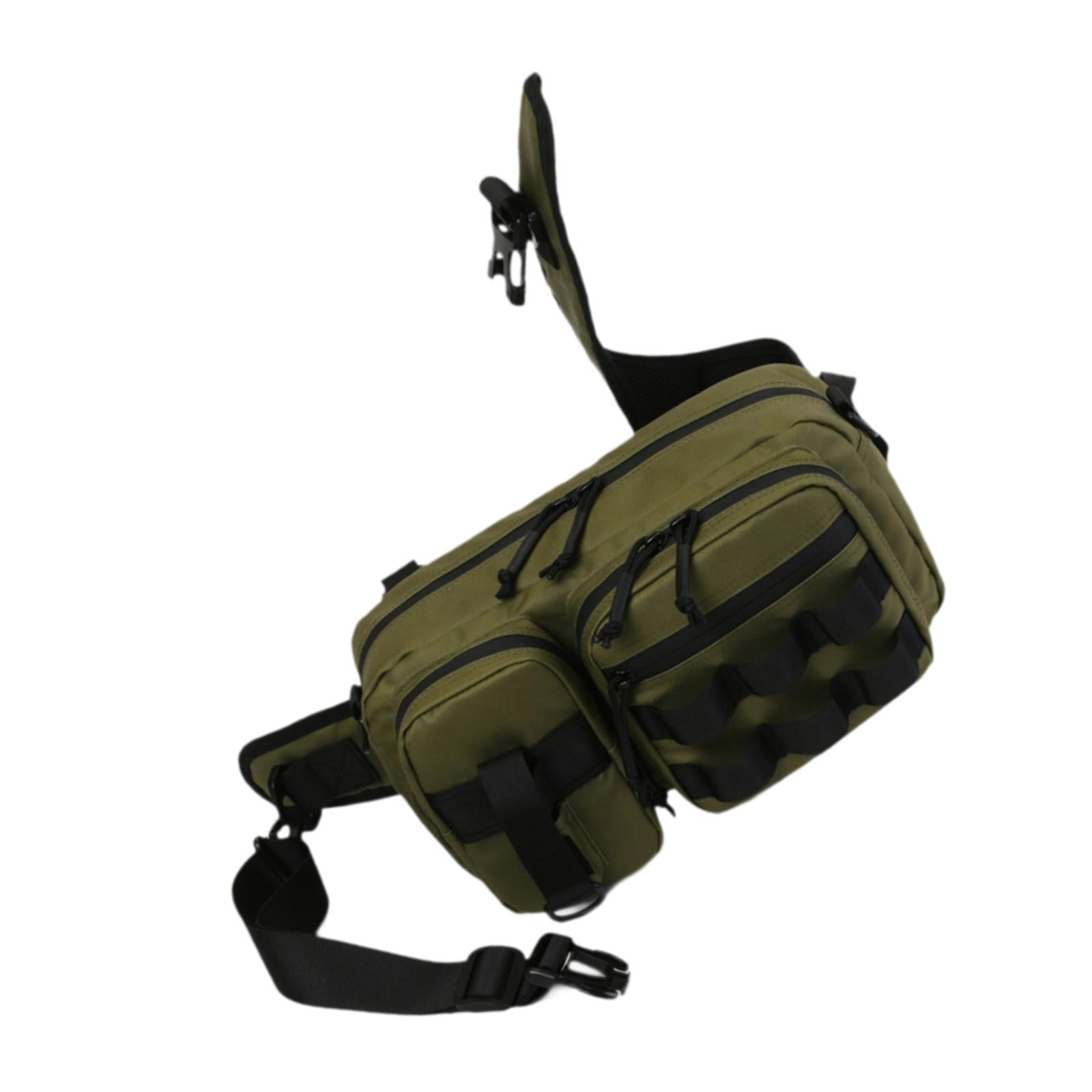 Wswqop Fishing Accessories Storage Bag Fishing Belt Bag Waist Pack Fishing Gear Storage Green