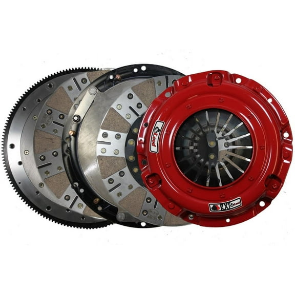 McLeod RXT 1200 Twin Disc Clutch Kit w/ 8 Bolt Flywheel 164T - 1-1/8in x 26 Spline Input Trans - 6435807HD Fits select: 2011-2017 FORD MUSTANG GT, 2003 FORD MUSTANG COBRA SVT