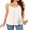 White, variant on Lady Double Straps Pleated Cami Shirt Scoopneck Shirt Tops Built-in Bra
