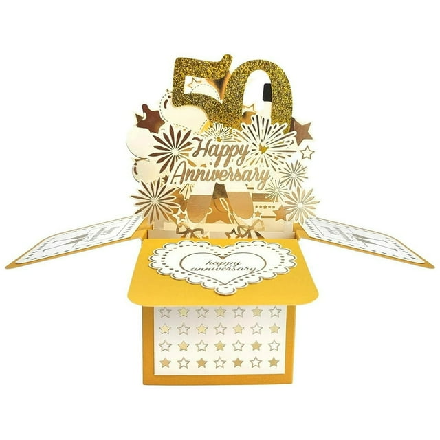 Attractive Greeting Card Anniversary Greeting Card 3d Design Vibrant Colors Long-lasting for Wedding Holiday Party