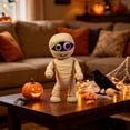 thumbnail image 3 of Clearance Halloween Animated Mummy 8'', with LED Lights and Sound Sensor, 1 Pack., 3 of 6