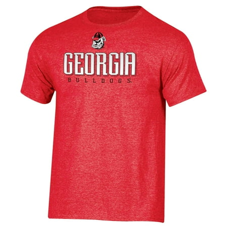 Bulldogs Mens Leather - Men's Russell Red Georgia Bulldogs Basic Logo Crew Neck T-Shirt