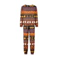 thumbnail image 4 of Matching Family Halloween Sleepwear Set Graphic Ghost and Pumpkin Print Long Sleeve Top and Pants Holiday Loungewear, 4 of 7