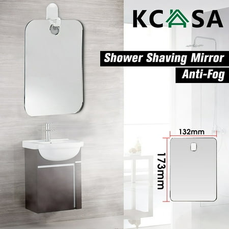 KCASA Fogless Mirror, Fog Free Mirror, Anti Fog Portable Bathroom Shower Mirror, Shaving Suction Cup Mount