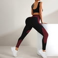thumbnail image 6 of Color Block Leggings for Women Stretch High Waisted Buttery Soft Yoga Pants No See Through Running Athletic Tights, 6 of 8