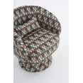 thumbnail image 6 of Swivel Chair, Linen Round Barrel Chair with 360-Degree Swivel Solid Wood Base, Leisure Single Sofa Armchair Chair for Living Room, Bed Room, Club, flower, 6 of 9