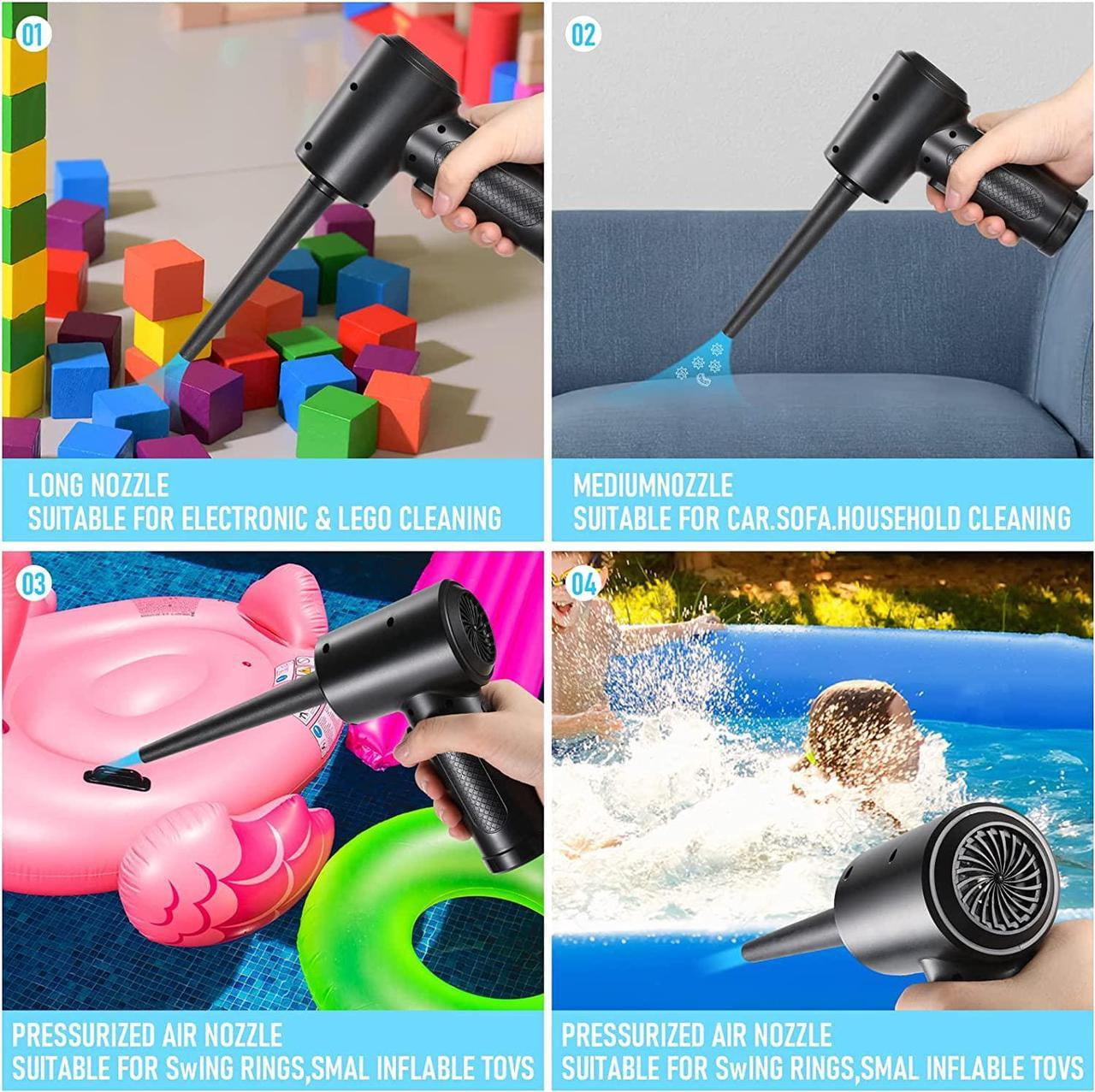 Giizhmy Compressed Air Duster with Replaces Compressed Air Cans, Cordless Air Blower, 1 Count