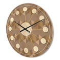 thumbnail image 3 of Designart 'Square Retro Design VI' Mid-Century Modern Wood Wall Clock, 3 of 5