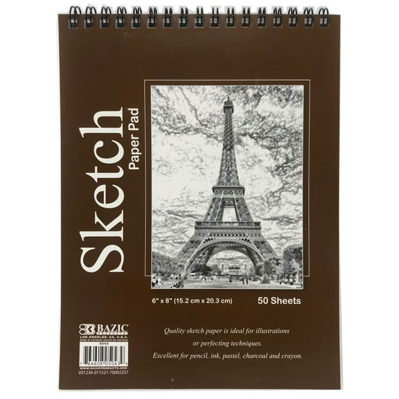 Sketch Book Paper Pad 50 Sheets 6"x8" Drawing Notebook Sketchbook Art Supplies