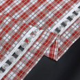 thumbnail image 4 of Juego de 2 cortinas LIUXGMXG opacas perforadas con 2 decoraciones de ventana a cuadros rojo 120/80 cm, 4 of 4
