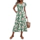 thumbnail image 1 of Vestido Zeagoo Primavera 2025, casual, verano, midi, cuello en V, verde S, 1 of 6