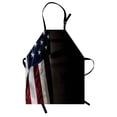 thumbnail image 1 of USA Apron, Americana Illustration of the Country Flag Proud 4th of July, Unisex Kitchen Bib with Adjustable Neck for Cooking Gardening, Adult Size, Charcoal Grey Night Blue, by Ambesonne, 1 of 4
