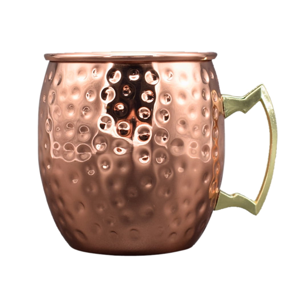 500ml Hammered Moscow Mule Mug Drinking Cup 100% Pure Solid Copper 1-4pcs 18oz 