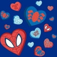 thumbnail image 2 of Junior's Marvel Spider-Man Candy Hearts  Graphic Tee Royal Blue Large, 2 of 3