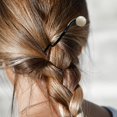 thumbnail image 5 of Elegant Brown Pearl Hair Clip - Stylish French Barrette for Women for Updos Hair Accessories, 5 of 6
