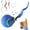 A2 Blue, variant on Geamen Interactive Cat Toys with Bird Sounds & 3 Speed Modes, Rechargeable Automatic Moving Cat Toy with 3 Tails, Fast Charging Smart Rolling Ball for Indoor Cats to Chase Play on Hard Floor Carpet