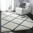 thumbnail image 3 of SAFAVIEH Hudson Amias Geometric Shag Area Rug, Ivory/Slate Blue, 3' x 5', 3 of 11