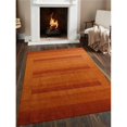 thumbnail image 1 of 6 x 9 ft. Contemporary Hand Knotted Loom Wool Area Rug, Orange, 1 of 1