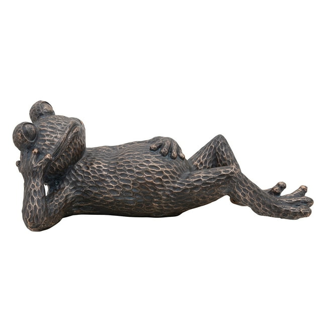 Sagebrook Home Résine Grenouille Pondeuse de 20 Po, Bleu Métallique