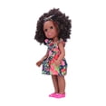 thumbnail image 2 of Muñeca linda, exquisita muñeca africana negra para niña, muñeca africana, funcionalidad versátil, 2 of 8