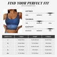 thumbnail image 5 of Daiia Retro Blue Glitter Printed Women's Sports Bra, Breathable Activewear Bra with U-Back Design and Removable Pads, Comfortable and Supportive for Yoga, Workout-Large, 5 of 8