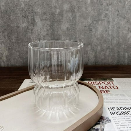 

Glass 15 ounce clear coffee mug with lid spoon suitable for breakfast tea milk drinks oatmeal yogurt