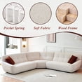 thumbnail image 4 of Youdao L-Shaped Sectional Sofa Oversied Corner Cloud Couch for Living Room Office Beige, 4 of 12