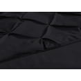 thumbnail image 3 of Chezmoi Collection Sydney 7-Piece Pinch Pleat Comforter Set, Lightweight Pintuck Bedding for All Season, Queen, Black, 3 of 6