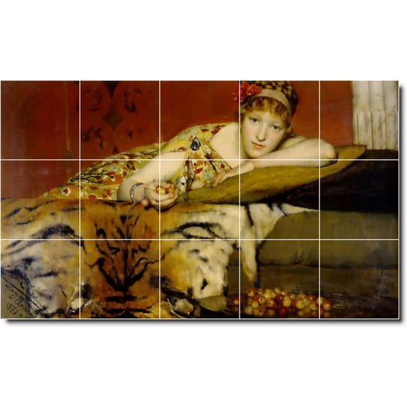 Ceramic Tile Mural-Lawrence Alma-Tadema Women Painting 178. 21.25" w x 12.75" h using (15) 4.25 x 4.25 ceramic tiles