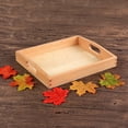 thumbnail image 3 of Eease Wooden Serving Tray with Handles for Dinner, Tea, Bar, 3 of 6